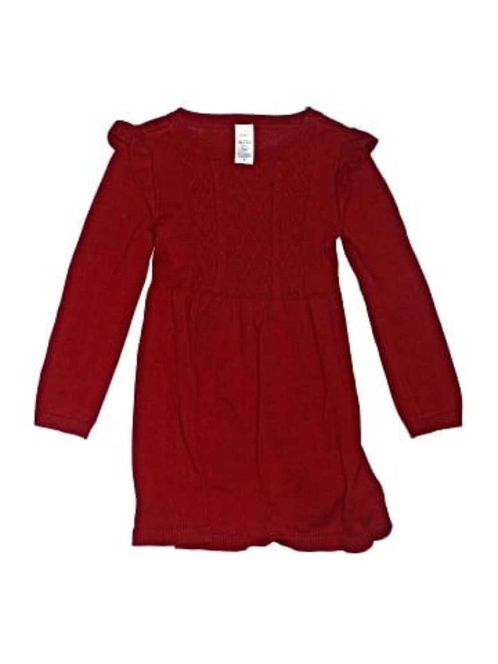 Carter's Crimson Knit Long-Sleeve Girls Dress